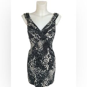 Guess Animal Print Body Con Stretch Sleeveless Mini Dress XS